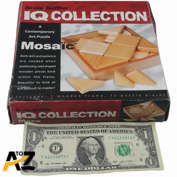 Brain Baffler Mosaïc Art Puzzle IQ Collection Rare Wooden Pieces - Picture 4 of 12